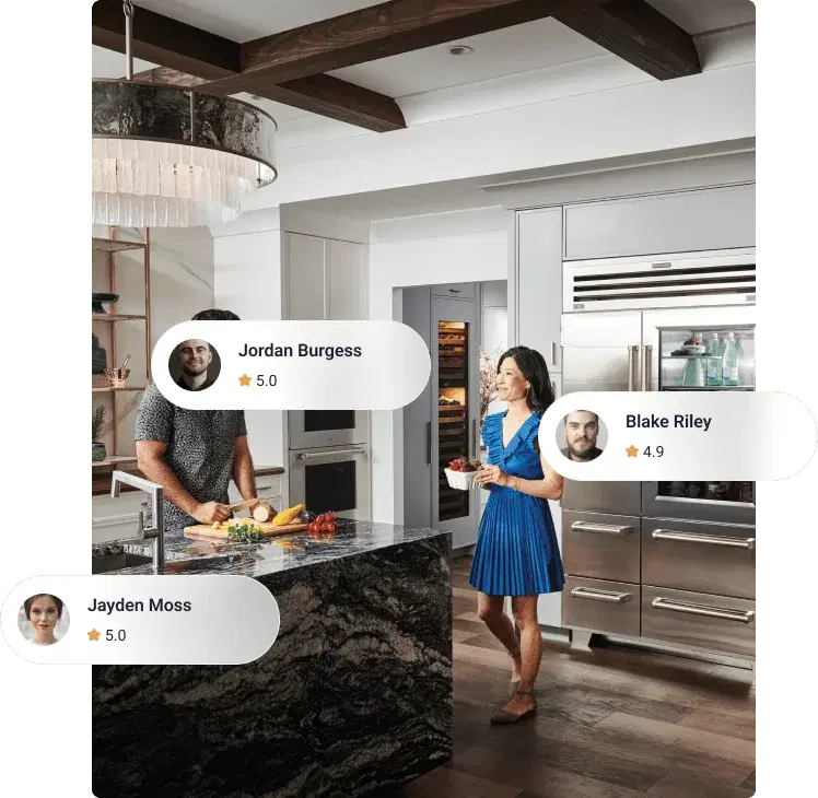 Modern kitchen with Sub-Zero appliances