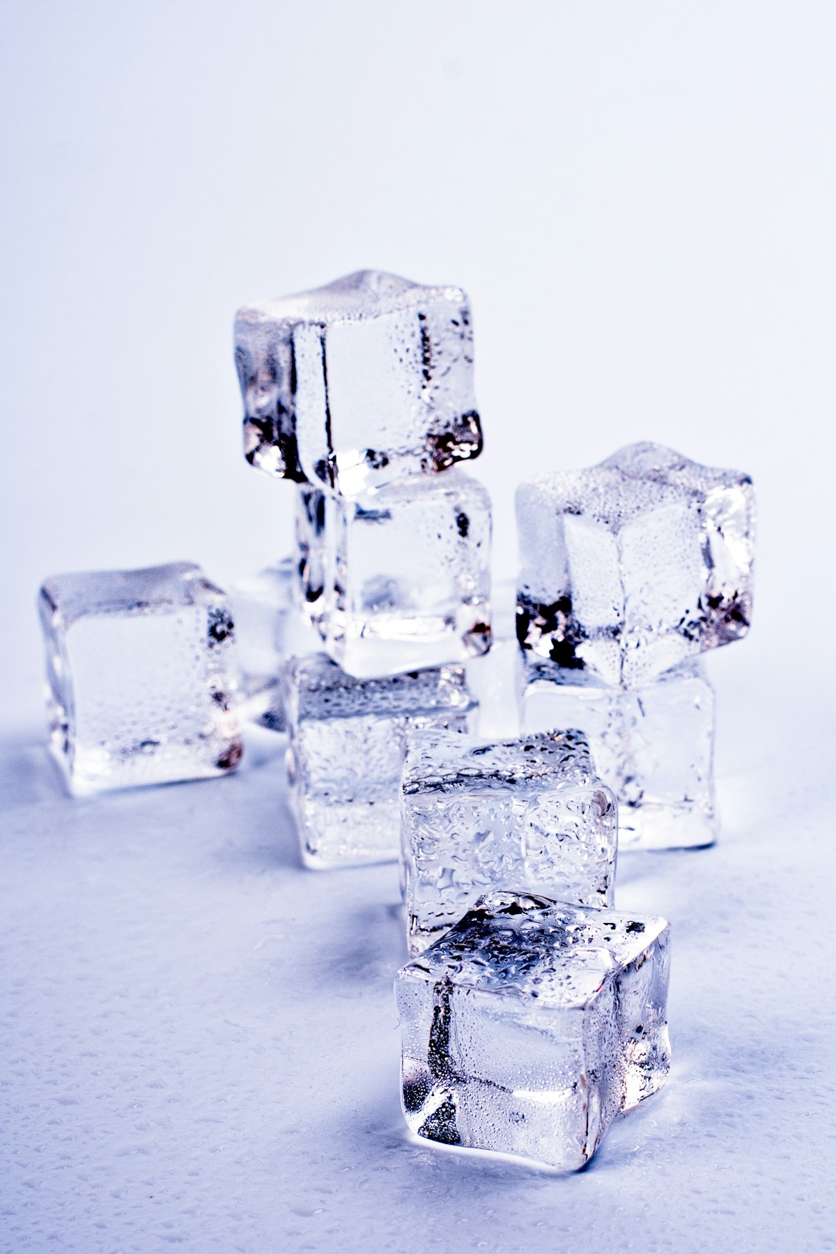 Clear, fully formed ice cubes showing the cube size and clarity a properly working Coral Gables ice maker should produce