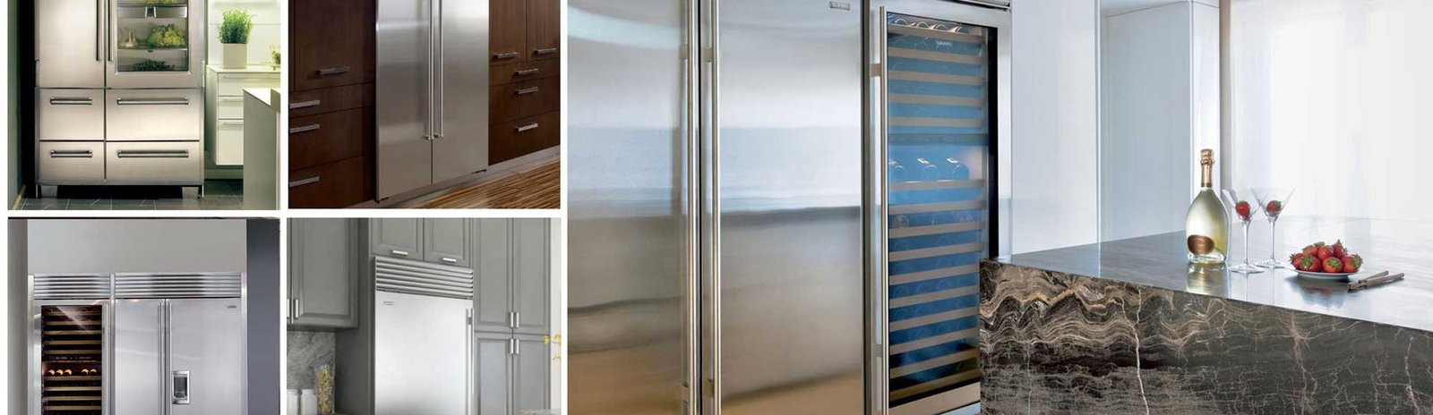 Various sizes of fridges